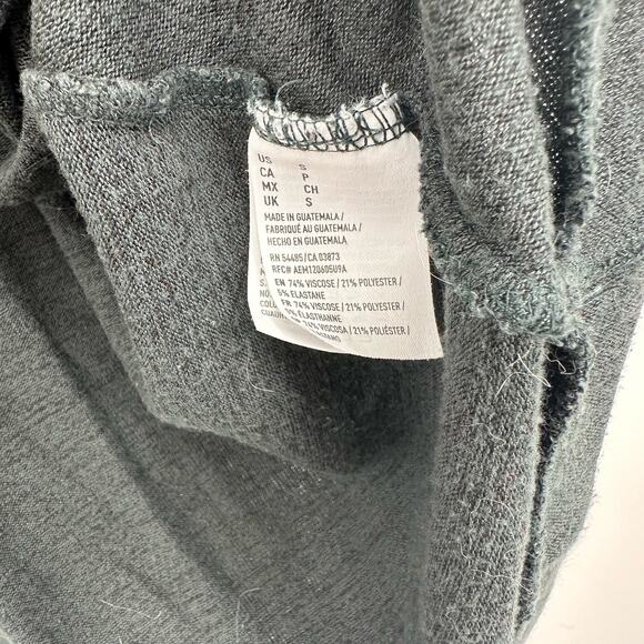 American Eagle Size Small Cardigan Gray Open Front 3/4 Sleeve Lightweight Cocoon - Picture 5 of 5